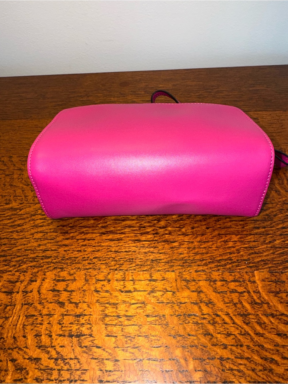 Folli Follie Hot Pink Vegan Leather Wristlet Cosmetic Pouch Clutch - Picture 7 of 8